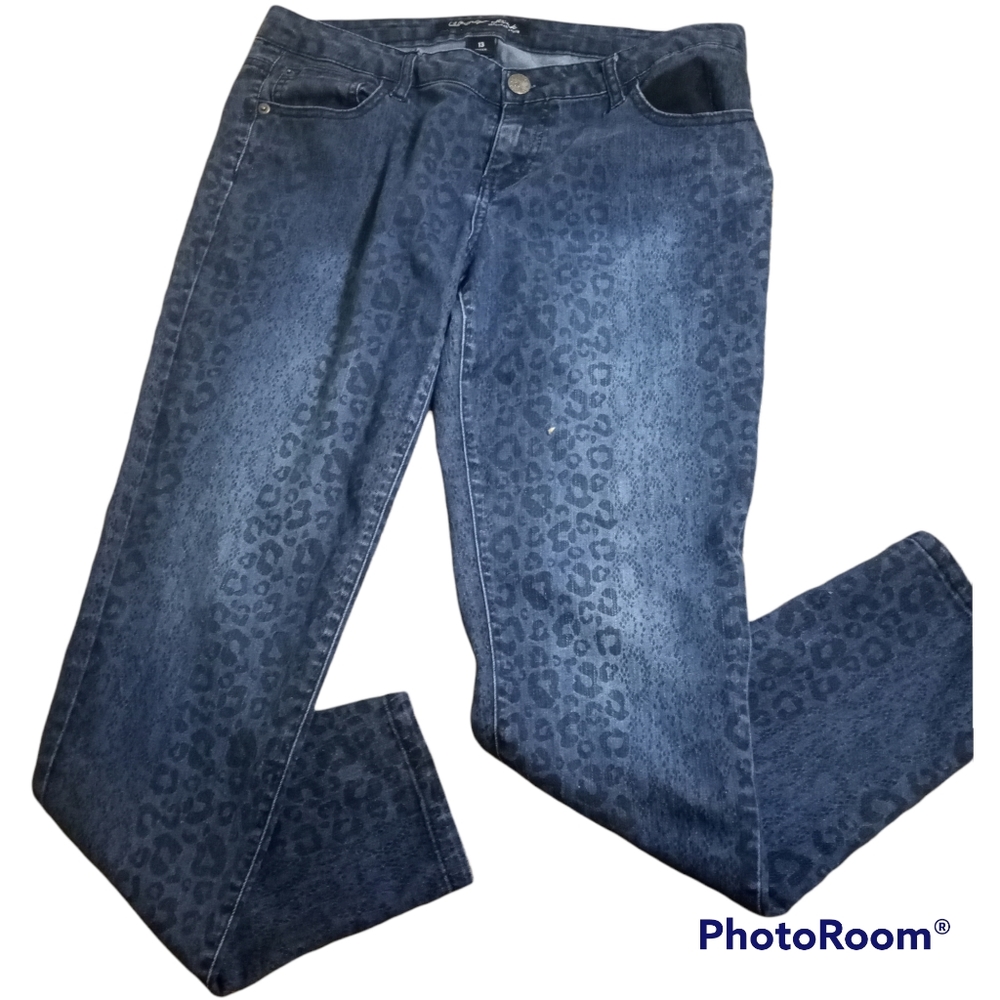 Celebrity pink animal print jeans size 13